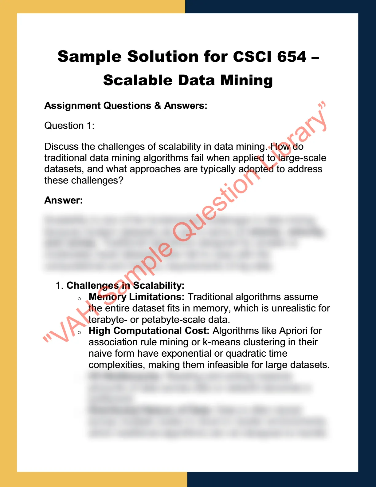 CSCI 654 –  Scalable Data Mining 0